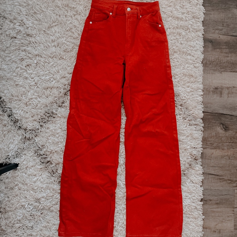 H&M Red Flared Jeans